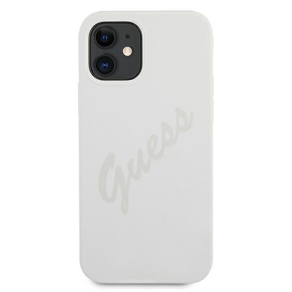 Guess GUHCP12SLSVSCR iPhone 12 mini 5,4" kremowy/cream hardcase Script